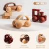 3PCS Wooden Baby Toys, Montessori Toys for Babies 0-6-12 Months, Baby Grasping Toys Push Car Toys for 1 Year Old Boy Birthday Gift #1 view 2