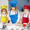 Tamicy 10 Pieces Kids Chef Hat and Apron Set - Child Kitchen Bib Aprons with Pockets Girls Boys Chef Hats for Cooking Baking Gardening Painting Wear (Black,White,Wine Red,Yellow,Red) view 3