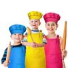Tamicy 10 Pieces Kids Chef Hat and Apron Set - Child Kitchen Bib Aprons with Pockets Girls Boys Chef Hats for Cooking Baking Gardening Painting Wear (Black,White,Wine Red,Yellow,Red) view 4