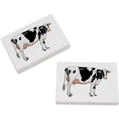 Azeeda 2 x 45mm 'Dairy Cow' Erasers/Rubbers (ER00026685)