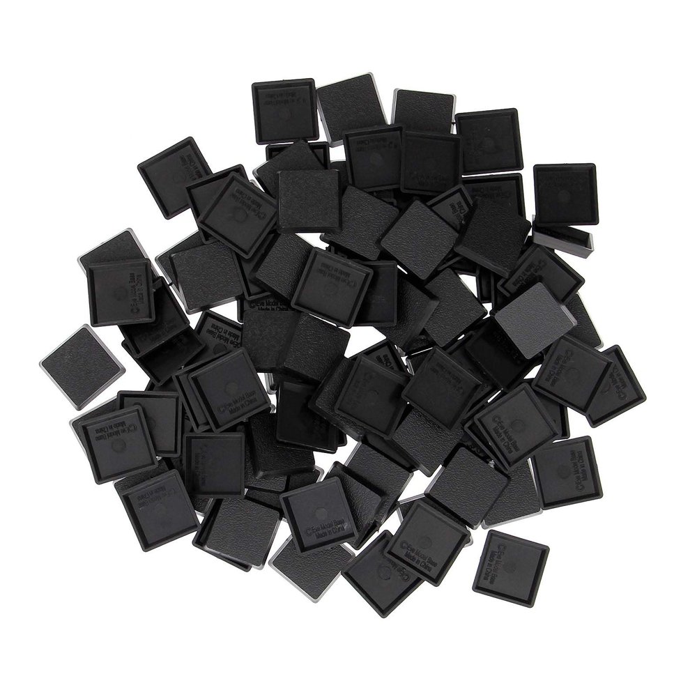 Evemodel 100PCS 25mm Square Black Miniature Model Bases for Tabletop or Miniature Wargames (25mm(0.98inch), 100PCS)