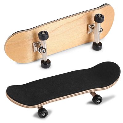 Aqur2020 1Pc Mini Finger Skateboards Maple Wooden+Alloy Replacement Wheels Fingerboard with Box Reduce Pressure and Tools for Kids as Gifts hristmas Goodie Bag fillers, Christmas prizes(1#)