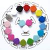 20Pcs Enamel Suspender Clips Metal Heart Pacifier Clips for Pacifier Holder Clip Bed Sheet Garment Mitten Making DIY Jewelry Accessories Mix 16 Colors view 1