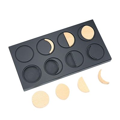 gudong Baby Montessori Science Toys 8 Moon Phases Changes Moon Figures Puzzle Toys for Children 3 Years Old Educational Learning Gift,25*13*1.5cm