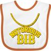 inktastic Notorious Bib Baby Bib White and Orange 1c5d1 view 1