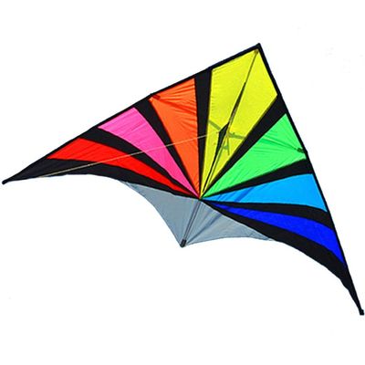 ZYCSKTL Kites for Girls,Super Large Colorful Rainbow Triangle Kite, Outdoor Durable Nylon Umbrella Cloth Kite, Parent-Child Interactive Game (Size : 8.2ft)