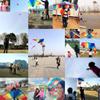 ZYCSKTL Kites for Boys,Small Creative Triangle Rainbow Kite, Amusement Kite with Durable Plaid Cloth and Tail, Suitable for Beaches, Parks (Size : 3.9ft) view 2