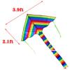 ZYCSKTL Kites for Boys,Small Creative Triangle Rainbow Kite, Amusement Kite with Durable Plaid Cloth and Tail, Suitable for Beaches, Parks (Size : 3.9ft) view 4