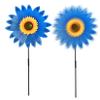 6pcs Sunflower Lawn Pinwheels Wind Spinners Large Windmill Pinwheel for Garden,Yard, Party Outdoor Decor (Sunflower Pinwheels) view 4