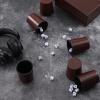 Party Games Leather Dice Cup Set, 6 Black Leather Dice Cups +30 Dice + Exclusive Storage and Transport Case Made of Faux Leather view 4