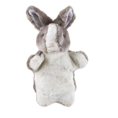 Bunny Hand Puppet: Animals Educational Puppets Kids Rabbit Plush Animal Toys for Imaginative Pretend Play Stocking Storytelling (Gray)