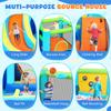 FBSPORT Inflatable Bounce House, Water Slide Park Slide Bouncer with Ball Shooting, Climbing Wall, Jumping and Splash Pool, Kids Bouncy Castle with 450W Air Blower for Outdoor Backyard view 2