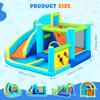 FBSPORT Inflatable Bounce House, Water Slide Park Slide Bouncer with Ball Shooting, Climbing Wall, Jumping and Splash Pool, Kids Bouncy Castle with 450W Air Blower for Outdoor Backyard view 3