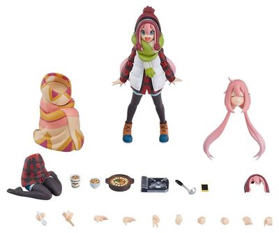 Max Factory Laid-Back Camp: Nadeshiko Kagamihara Deluxe Figma Action Figure, Multicolor