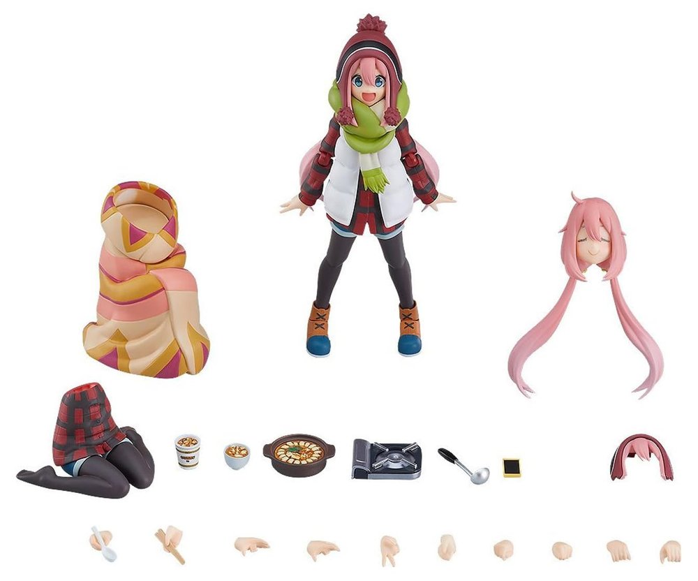 Max Factory Laid-Back Camp: Nadeshiko Kagamihara Deluxe Figma Action Figure, Multicolor