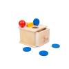Adena Montessori Coin Box,3 in 1 Object Permanence Box Toys for 1 Year Old Baby Coins,Wooden Montessori Ball Drop Toys Developmental Toys for 6-12 Month Infant Toys,Triangle Ball Round Shapes view 1