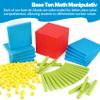 Torlam 131 PCS Base Ten Blocks for Math - Place Value Blocks, Plastic Base 10 Math Manipulatives 1st Grade, Math Counters, Math Cubes, Counting Cubes for Kids Kindergarten Math view 3