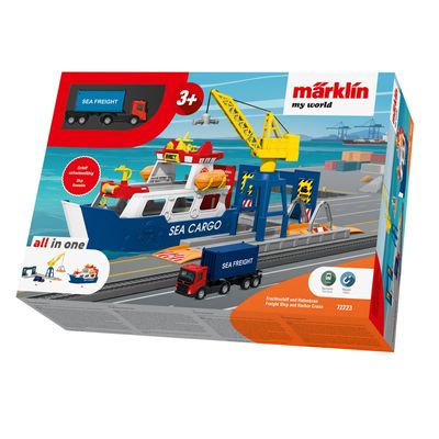 Marklin 72223 HO Scale Freight Ship and Harbor Crane Kit