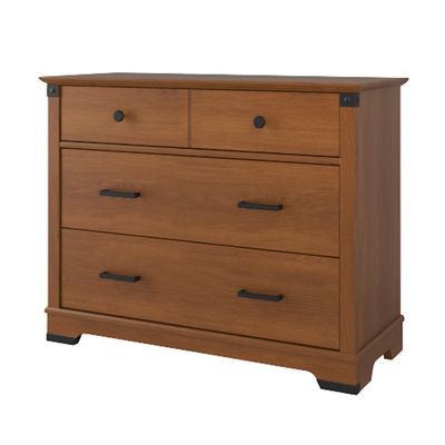 Child Craft Redmond 3 Drawer Dresser for Nursery or Bedroom, Plenty of Storage, Anti-Tip Kit Included to Prevent Tipping, Non-Toxic, Baby Safe Finish (Coach Cherry)