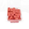Red Blank Opaque Dice Counting Cubes D6 16mm (5/8in) Bulk Pack of 50 Wondertrail view 1
