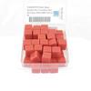 Red Blank Opaque Dice Counting Cubes D6 16mm (5/8in) Bulk Pack of 50 Wondertrail view 2