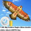 ZYCSKTL Flyer Kite,Large Adult Eagle-Shaped Kite in The Park, The Solid Resin Rod Supports The Flying Kite, Large-Scale Entertainment (Color : Gold, Size : 7.9ft+2297ft line A) view 2
