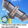 ZYCSKTL Flyer Kite,Large Adult Eagle-Shaped Kite in The Park, The Solid Resin Rod Supports The Flying Kite, Large-Scale Entertainment (Color : Gray, Size : 7.9ft+2297ft line B) view 2