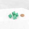 Green Compass Dice with White Markings D8 16mm (5/8in) Pack of 4 Wondertrail view 1