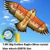 ZYCSKTL Flyer Kite,Large Adult Eagle-Shaped Kite in The Park, The Solid Resin Rod Supports The Flying Kite, Large-Scale Entertainment (Color : Gold, Size : 7.9ft+2297ft line B) view 2