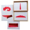 Kghios Montessori Pink Tower Brown Stair and Long Red Rods Sensorial Cards with Wood Box,Montessori Toys Materials for Toddlers Visual Sense, Early Educational Tools Preschool Learning Toys view 1