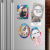 Picture Frame Fridge Magnets, Dry Erase Whiteboard Surface, Office and Home Decoration Materials (Clouds-Emoji) view 3