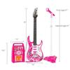 Willbebest Kids Karaoke Microphone & Guitar Set - Electric Guitar with Microphone Amplifier for Boys & Girls (Pink) view 2