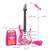 Willbebest Kids Karaoke Microphone & Guitar Set - Electric Guitar with Microphone Amplifier for Boys & Girls (Pink) view 3