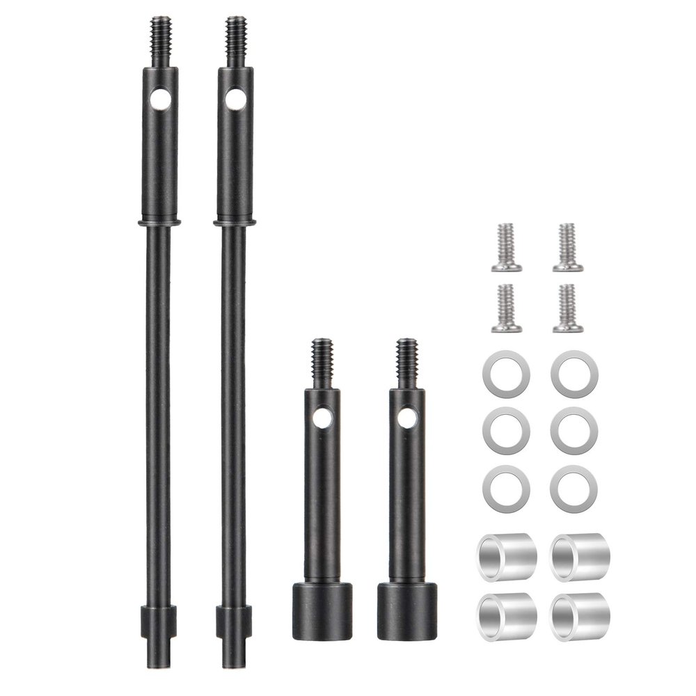 1Set Steel Drive Stub Axles CVD Front & Rear Joint Drive Shaft for 1/24 Axial SCX24 90081 RC Crawler Car