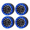 Aluminum Alloy 1.9" Beadlock Wheel Rims for 1/10 RC Axial SCX10 Tamiya CC01 D90 D110 TF2, 4Pcs (Blue & Black) view 2