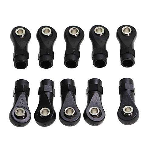 10Pcs Plastic Rod End Link Linkage Balls Joint for 1/10 RC Car Crawler Axial SCx10 II 90046 TRx4,C