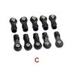10Pcs Plastic Rod End Link Linkage Balls Joint for 1/10 RC Car Crawler Axial SCx10 II 90046 TRx4,C view 3