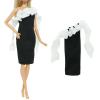 BJDBUS Limited Edition 3 Set Black Doll Wedding Dresses Accessories for 11.5 inch Girl Doll Princess Clothing, Gown, Skirt, Stuffs Add in Wardrobe view 2