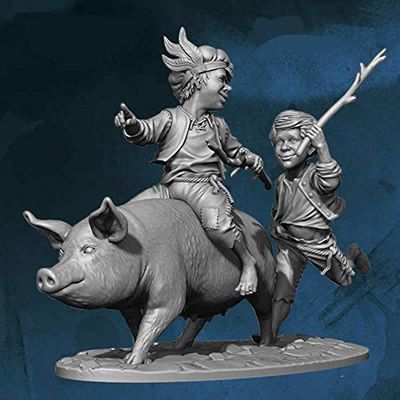 Town Children Figure Kit 28mm Heroic Scale Miniature Unpainted First Legion