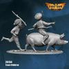 Town Children Figure Kit 28mm Heroic Scale Miniature Unpainted First Legion view 4