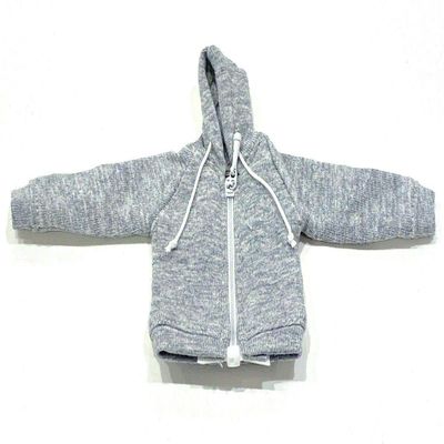FIGLot 1/12 Grey Zipper Hoodie for M Legends Mezco WWE Muscular Body (Figure NOT Included)