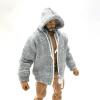FIGLot 1/12 Grey Zipper Hoodie for M Legends Mezco WWE Muscular Body (Figure NOT Included) view 3