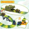 IQKidz Dinosaur World Race Track Toys - 216pcs Flexible Track Playset with 1 Dinosaur Car, 1 Race Car, 6 Dino Toys, for Kids 3 4 5 6 Year & Up Old (Boys and Girls) view 4