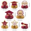2025 Graduation Party Decorations Class of 2025 Congrats Grad Honeycomb Centerpieces Congratulate Graduation Table Toppers for Graduation Party Favor Supplies Maroon 8Pcs view 2