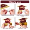 2025 Graduation Party Decorations Class of 2025 Congrats Grad Honeycomb Centerpieces Congratulate Graduation Table Toppers for Graduation Party Favor Supplies Maroon 8Pcs view 4