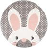 SAFAVIEH Carousel Kids Collection Area Rug - 8' Round, Pink & Grey, Bunny Ear Design, Non-Shedding & Easy Care, Ideal for High Traffic Areas for Boys & Girls in Playroom, Nursery, Bedroom (CRK168P) view 2