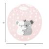 SAFAVIEH Carousel Kids Collection Area Rug - 8' Round, Pink & White, Koala Design, Non-Shedding & Easy Care, Ideal for High Traffic Areas for Boys & Girls in Playroom, Nursery, Bedroom (CRK195U) view 2