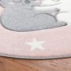 SAFAVIEH Carousel Kids Collection Area Rug - 8' Round, Pink & White, Koala Design, Non-Shedding & Easy Care, Ideal for High Traffic Areas for Boys & Girls in Playroom, Nursery, Bedroom (CRK195U) view 3