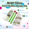 WOWmazing Mega Value Big Bubble Kit: 2 Large Bubble Wands 6-Pack of Big Bubble Powder (Makes 6 Gallons) | Outdoor Toy for Kids, Boys, Girls | Powder Made in USA view 2