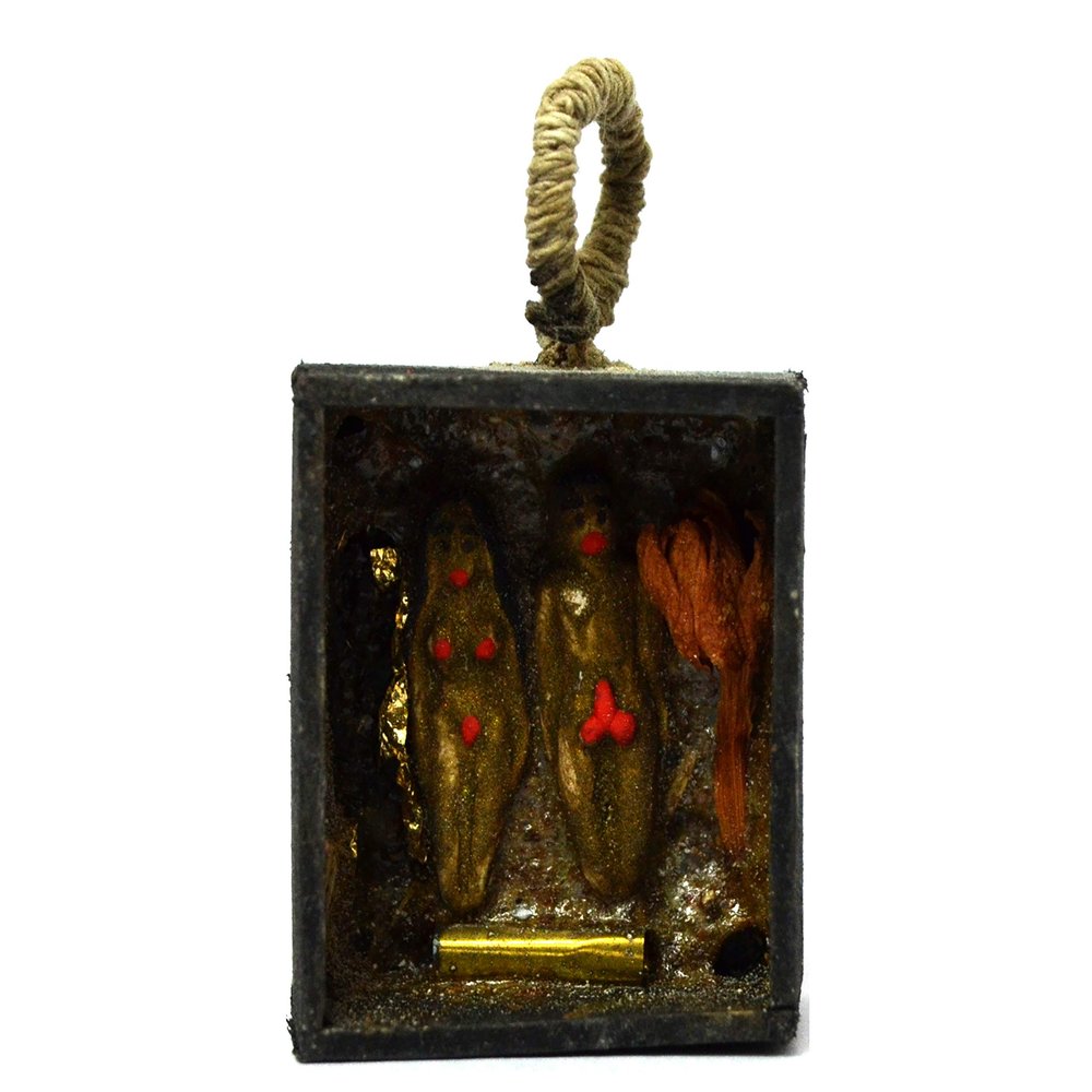 Amazing Thailand Amulet Magic Makri Phol Magic Naree Phol Woman VOODOO DOLL Pendant